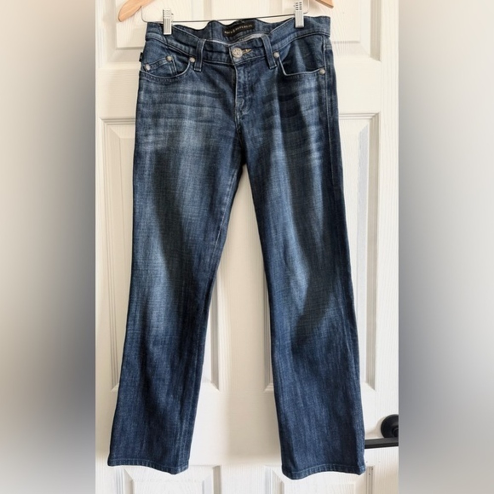 Rock & Republic Dark Woman’s Blue Straight Jeans